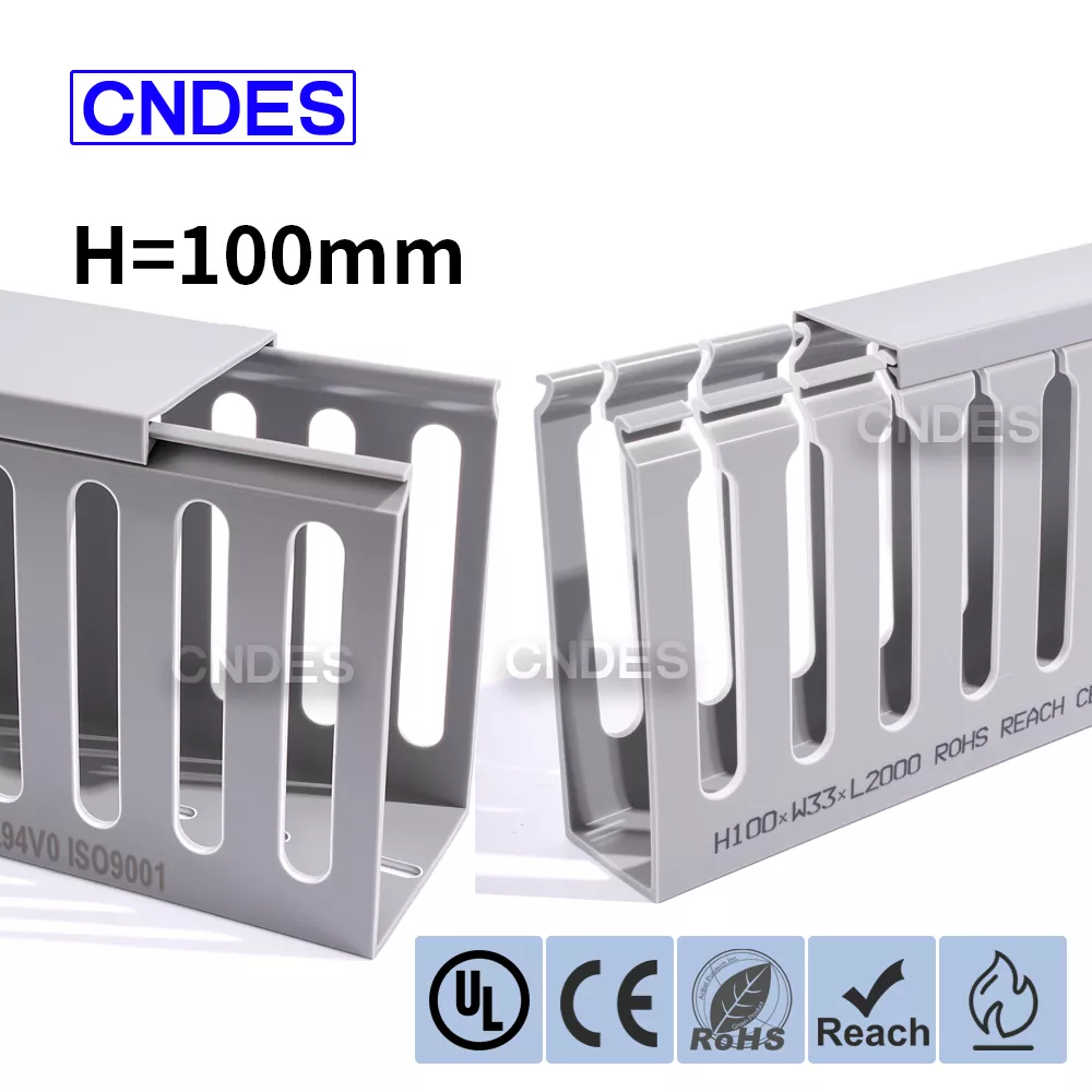 100மிமீ உயரம் திறந்த ஸ்லாட் PVC என்க்ளோசர் வயரிங் டக்ட்