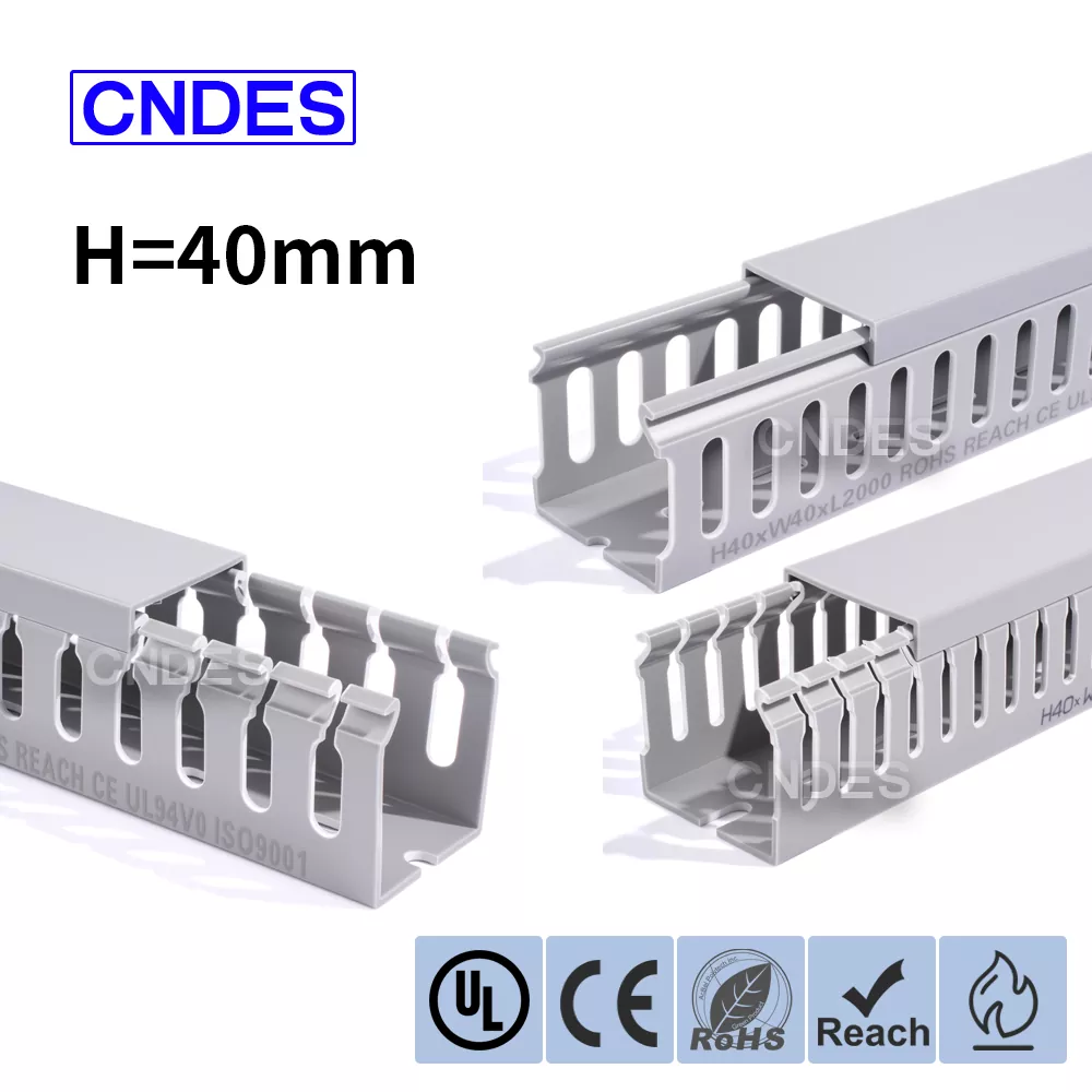 40mm உயரம் துளையிடப்பட்ட PVC வயரிங் ரேஸ்வே டக்ட்