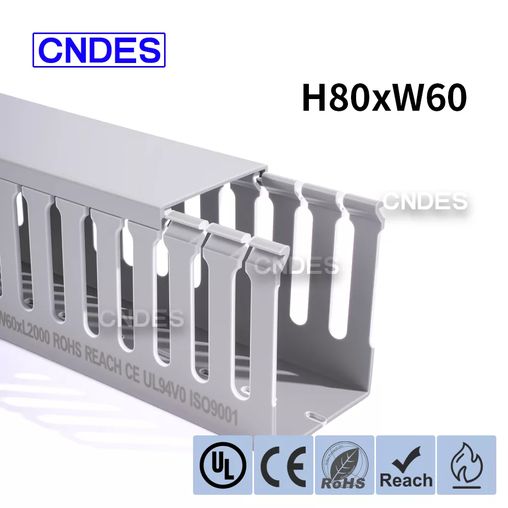 80×60 பட்டியலிடப்பட்ட துளையிடப்பட்ட PVC வயரிங் குழாய்