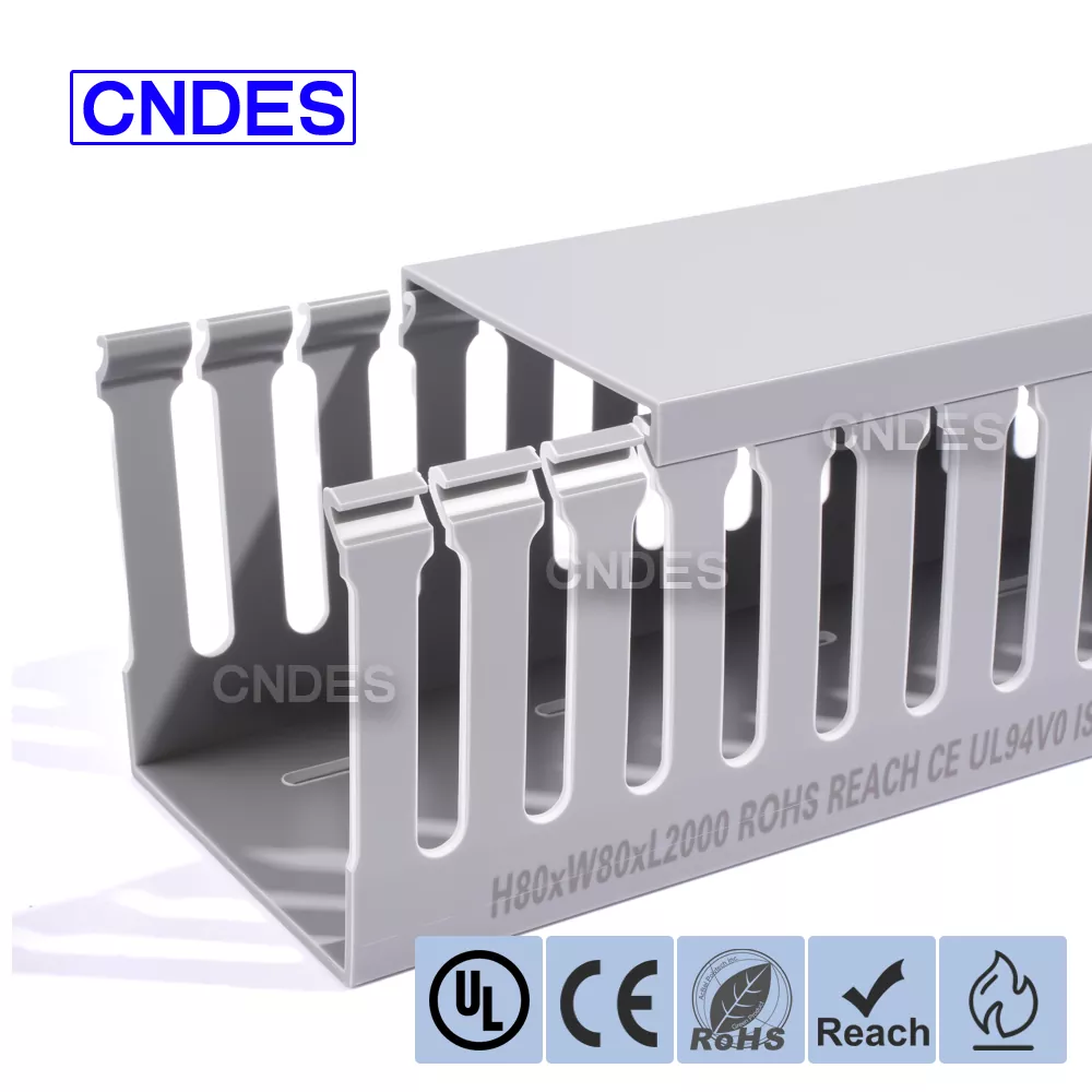 80×80 துளையிடப்பட்ட PVC ஸ்விட்ச்போர்டு வயரிங் டக்ட்