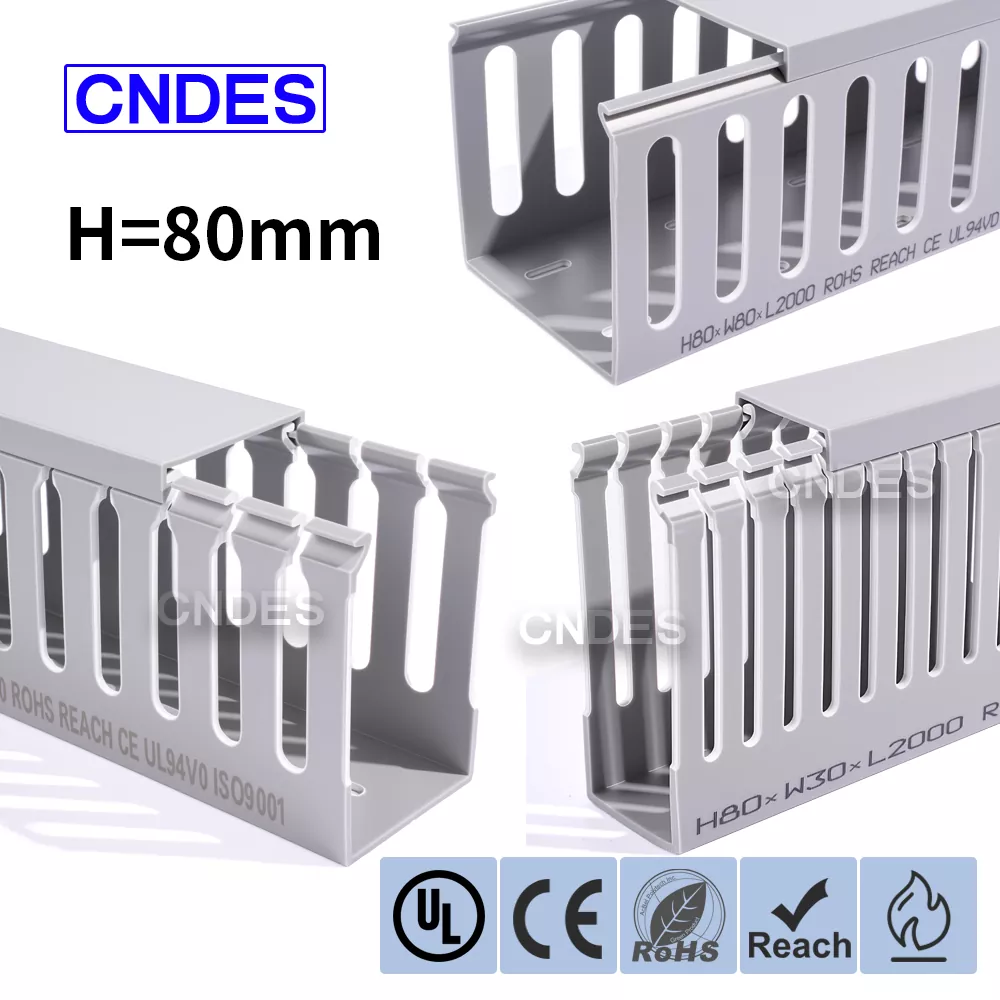 80 உயரம் துளையிடப்பட்ட பிவிசி ஆட்டோமேஷன் கேபிள் டக்ட்