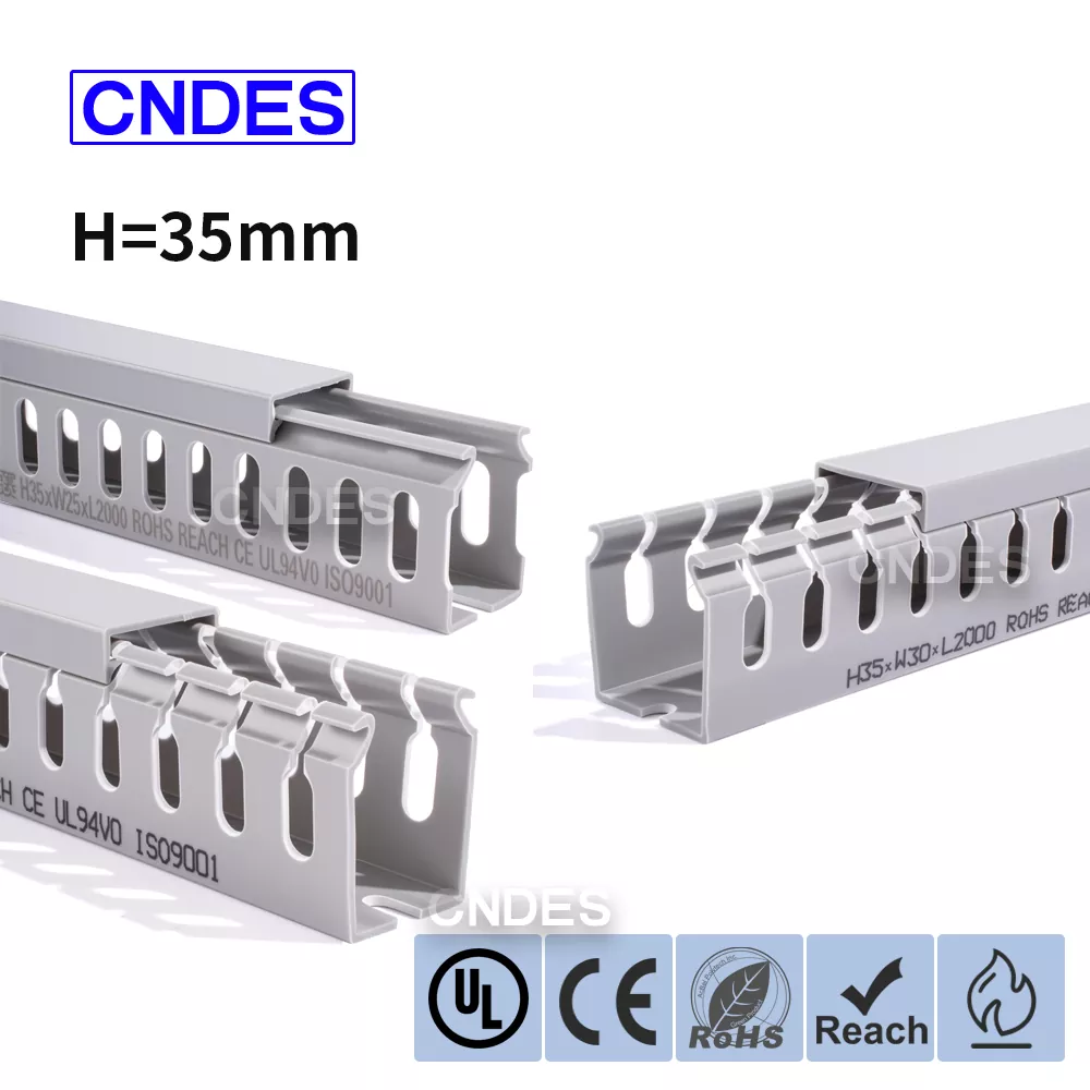 35 மிமீ உயரம் துளையிடப்பட்ட பிவிசி வயர் ரூட்டிங் டக்ட்